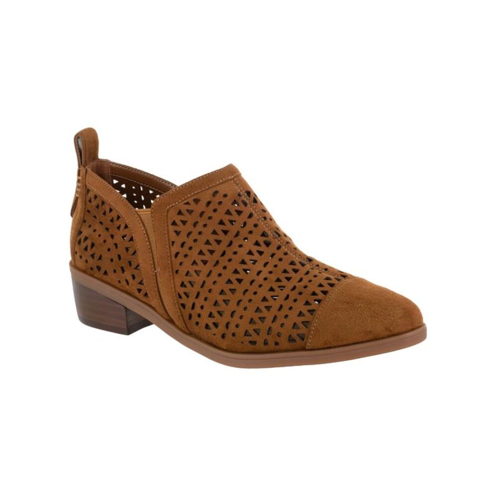 BELLA VITA Womens Brown Cut Out Goring  Heel Tab Ashlyn Ii Shootie 6 N